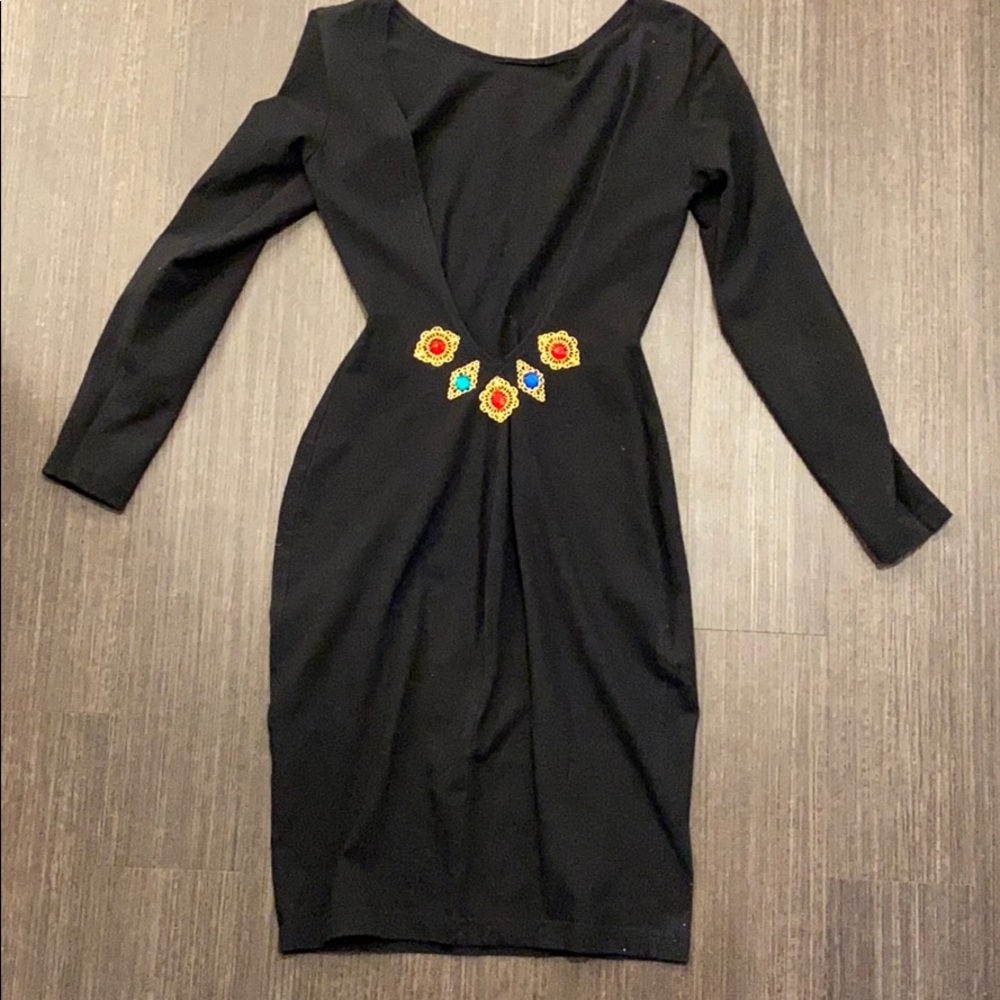 Black bodycon dress